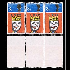 5921 GB SG713 3d Christmas. Double Head, 1 Albino 1966. Sc#478 Mi442x MNH Mint.