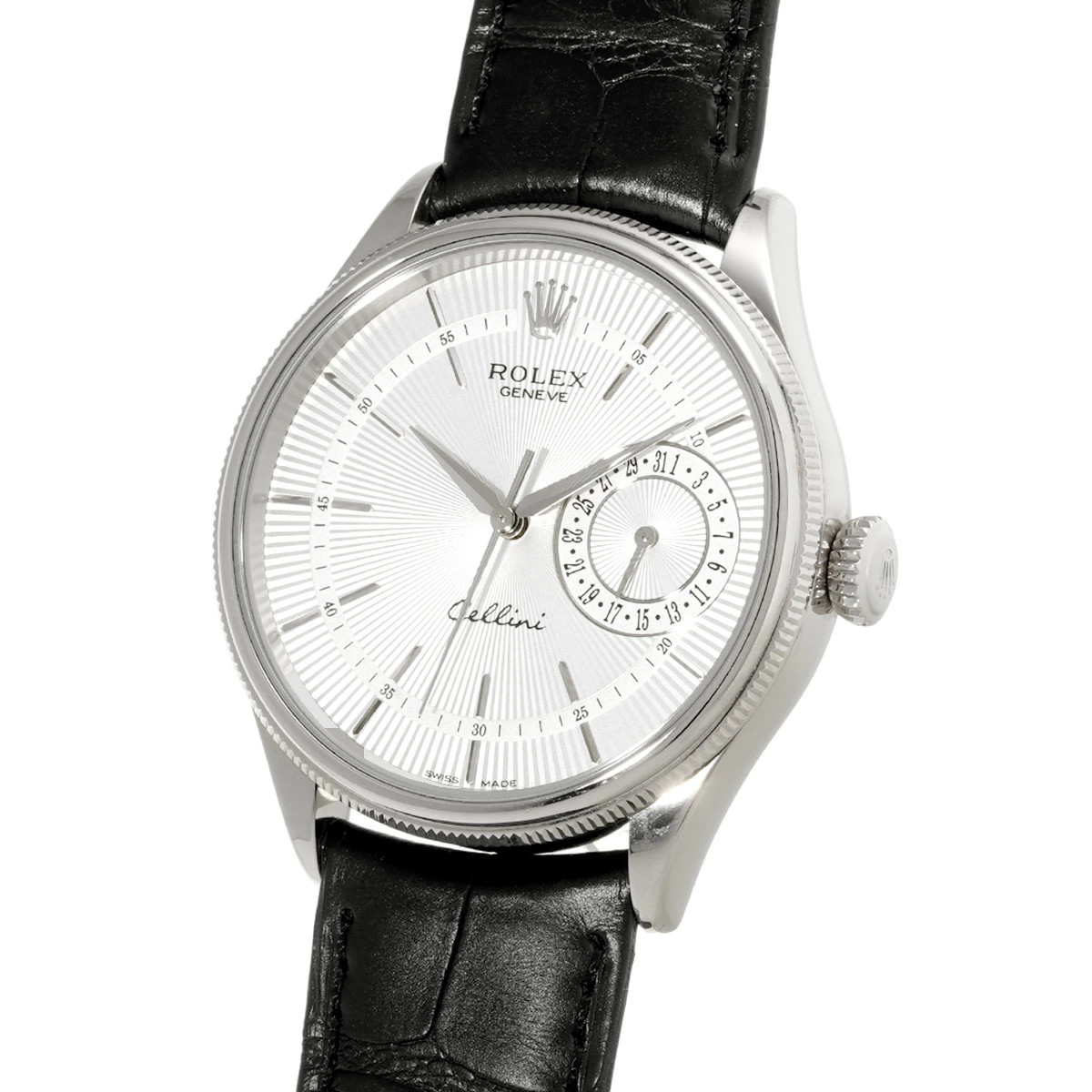 ROLEX Cellini Date 50519 Silver Case Size 39 x 39 mm Men's Used Watch #41021 image 2