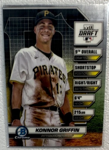 Topps 2024 Bowman Draft Night Chrome Konnor Griffin #BDN-2 Rookie Pirates Card