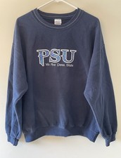 Mens Vintage We Are Penn State College Fleece Sweatshirt Pullover Large Blue