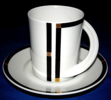 Rosenthal Cupola Nera Studio-Linie schöne Espressotasse mit Untertasse 1.Wahl