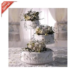 Elegant 3-Tier Acrylic Wedding Cake Stand - Customizable Display Solution