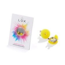 LOX Hypo-Allergenic Secure Earring Backs YELLOW - 2 Pairs for Post Earrings