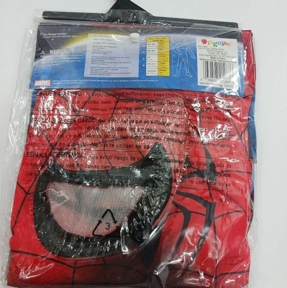 Disfraz Marvel Spider Man Disfraz Para Hombre Talla XL Adulto Superhéroe Camisa Máscara Foto 4 de 4