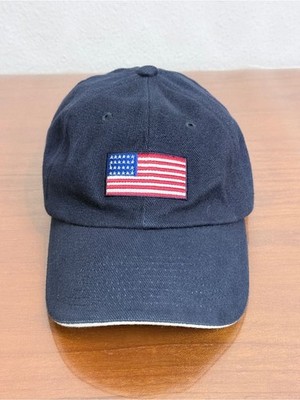 Navy American Flag Patch Baseball Cap MBIA Asset Management