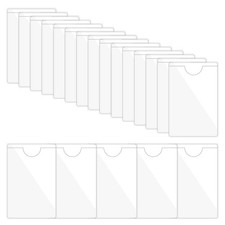 3" x 4.7" Self Adhesive Index Card Pockets, 20pcs Plastic Label Holder, Clear