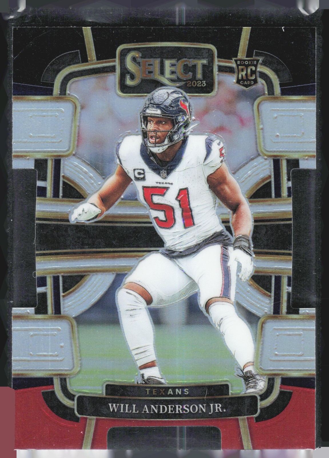 2023 Panini Select #40 Will Anderson Jr. Black and Red Prizms Die Cuts