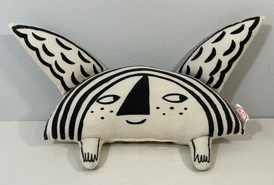 Roxy Marg Lil Bow Black and Cream Pillow Doll Plush