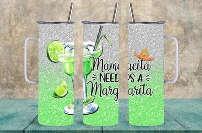 Mamacita Insulated Margarita Tumbler Stainless Steel Spill Resistant Lid