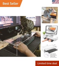 Clear Acrylic Keyboard Cover Protector Anti-Cat,2 in 1 Keyboard Bridge Protec...