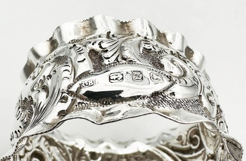 NAPKIN RING STERLING SILVER VICTORIAN Birmingham 1899 Rolason Brothers - Picture 5 of 5