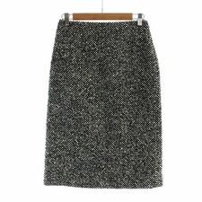 PRADA Tweed skirt, mid-length, zip fly, tight, size 38 S