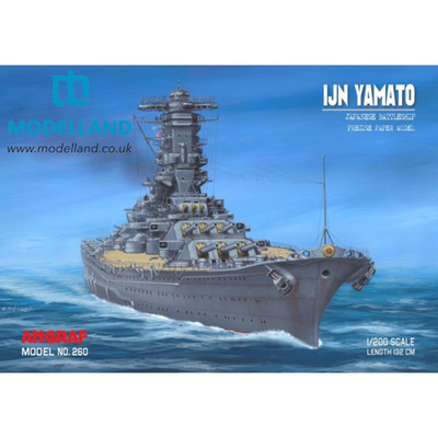 IJN Yamato 1:200 Scale Card Model Kit - 132cm Battleship - Answer/Angraf