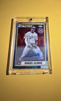 2025 Topps Update Series 1990 Topps Chrome Silver Pack Denzel Clarke AUTO RC 1/5