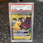 Pokémon Pikachu & Zekrom GX 33/181 Sm-Team Up Holo Ultra Rare PSA 8 English