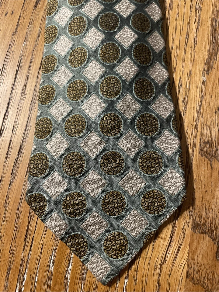 Corbata de seda geométrica tejida Tino Cosma usada en excelente estado para hombre hecha en Italia Foto 3 de 4