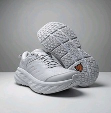 Hoka Bondi SR Mens Size 7.5 Grey Leather Slip...