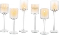 Teelichthalter Glas 6 StüCk - Elegante KerzenstäNder Windlichter Tischdeko