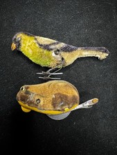 Lot Of 2 Antique German Schuco Wind Up Bird And Frog Both Work
