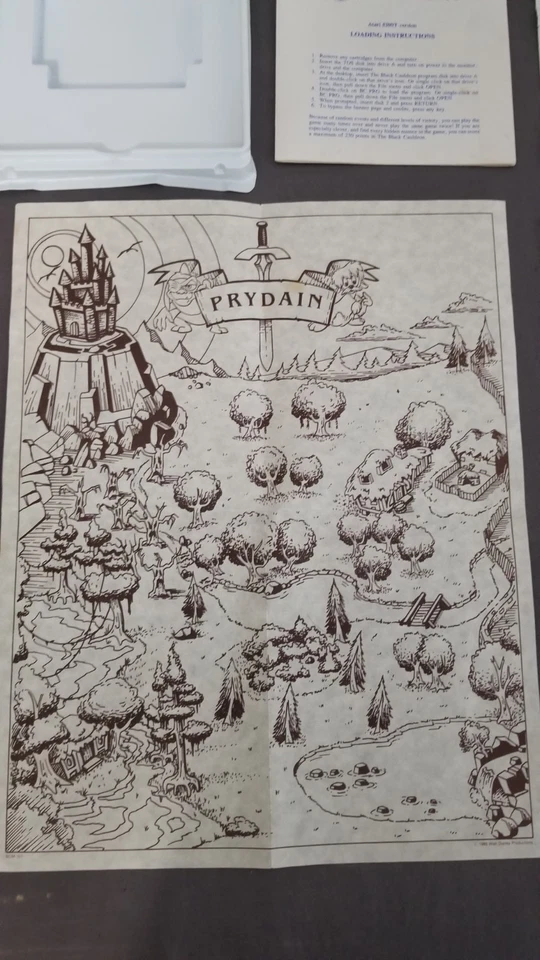 Vintage 1985 Walt Disney The Black Cauldron Atari ST Computer Big Box Game CIB - Image 2 of 4