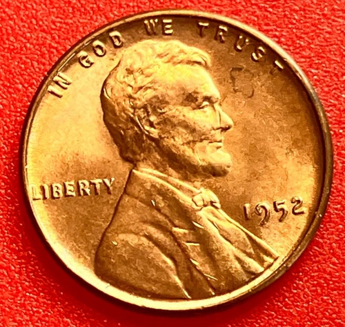 1952-P Lincoln Wheat Cent Penny GEM RED BU From an Original Bank Roll