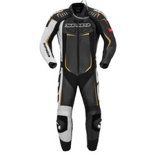 Spidi Track Wind Pro CE 1 Piece Suit - Black / White / Gold - UK 40 (50)