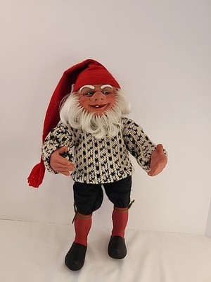 Arne Hasle Askim Norge Nordic Christmas Folklore Elf Gnome Doll Signed VINTAGE 