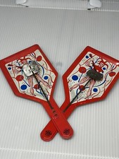 Lot Of 2 - US Metal Toy Mfg Co Tin Noisemaker With Jester Clown Medieval Magic