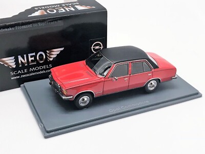 OPEL COMMODORE B 1973 RED BLACK ROOF NEO 43686 1/43 RESIN RESIN 4 DOORS RED