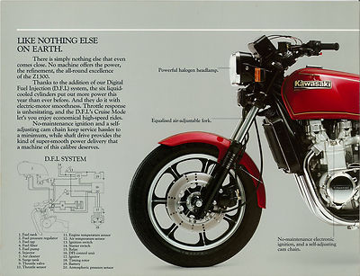 KAWASAKI Brochure Z1300 G ZG1300 KZ1300 1984 1985 Sales Catalog