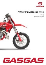 GAS GAS GASGAS Owners Manual Book Guide 2024 MC 65