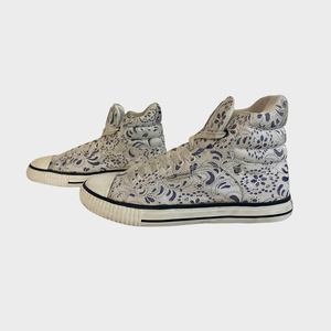BRITISH KNIGHTS Mens Trainers Size UK 8 EU 42 White Navy Lacy Hi Top  Sneakers | eBay