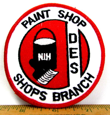 Vintage National Institute of Health NIH Paint Shop Branch Jacket Patch DES