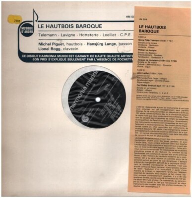LP Telemann / Lavigne / Hotteterre / Loeillet / C.P.E. Bach Le Hautbois Baroque