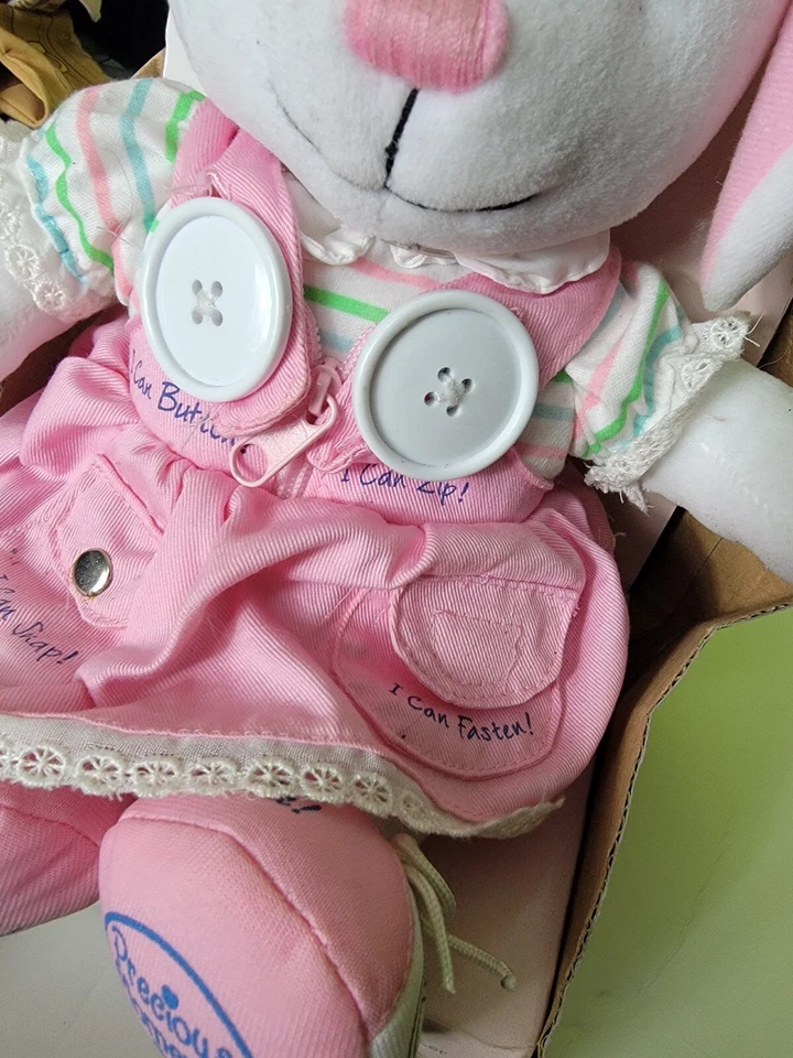 Precious Moments Bunny Yes I Can 2003 Vintage Enesco Plush Learn Original Box - Image 4 of 4