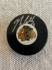 Nick Leddy Autographed Chicago Blackhawks Puck
