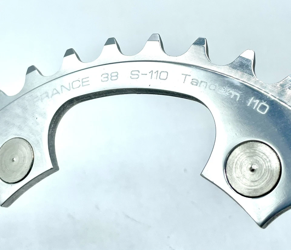 Specialties TA Tandem Alloy Chainring 38 Tooth NOS 110 BCD Silver - Image 2 of 4