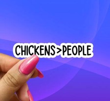 Chickens Over People sticker, funny chicken sticker, coop mama stickers,