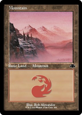 Basic Lands 10 MTG Mountain (408) - Retro Frame, NM-Mint, English Dominaria Rema