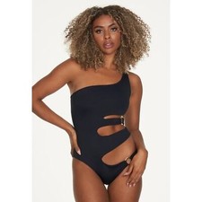 NWT Frederick's of Hollywood Airlie Black Cut Out Swimsuit 2X/3X