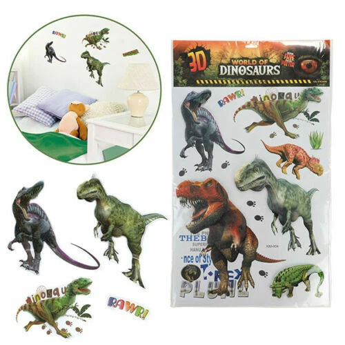 Dinosaurier 3D Aufkleber Dino Sticker Fensterbild Kinderzimmer XXL 60cm Deko - Bild 2 von 2