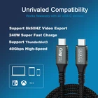 Thunderbolt 4 USB-C Cable 40Gbps 8K 240W Charger Adapter For ASUS Zenbook 14x AU