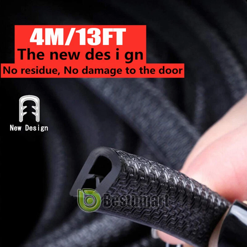 4M Juntas De Goma Para Ventanas y Puertas Autos Universal Tira Selado Burletes - Imagem 4 de 4