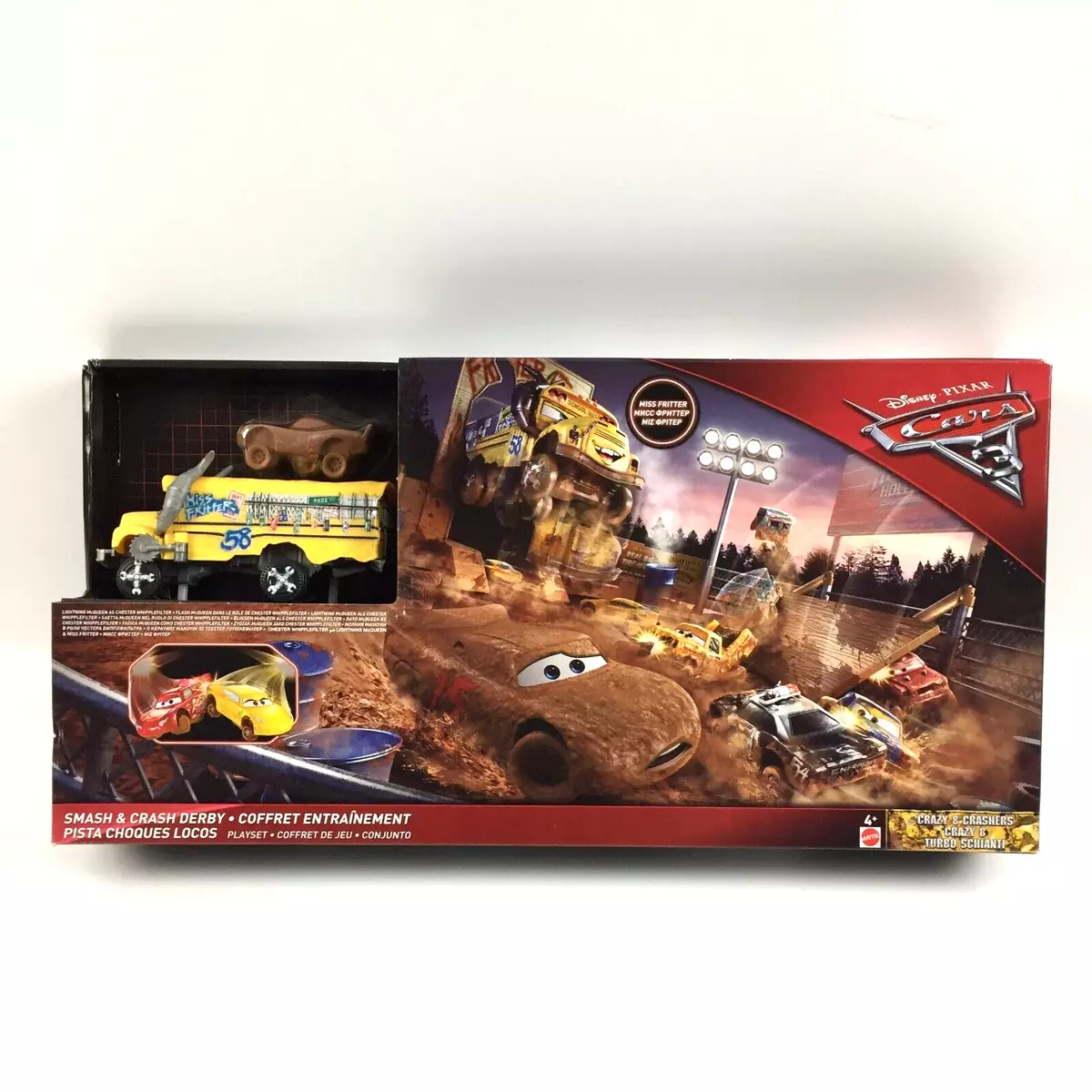 Disney CARS 3 Crazy 8 Crashers Smash & Crash Derby Playset