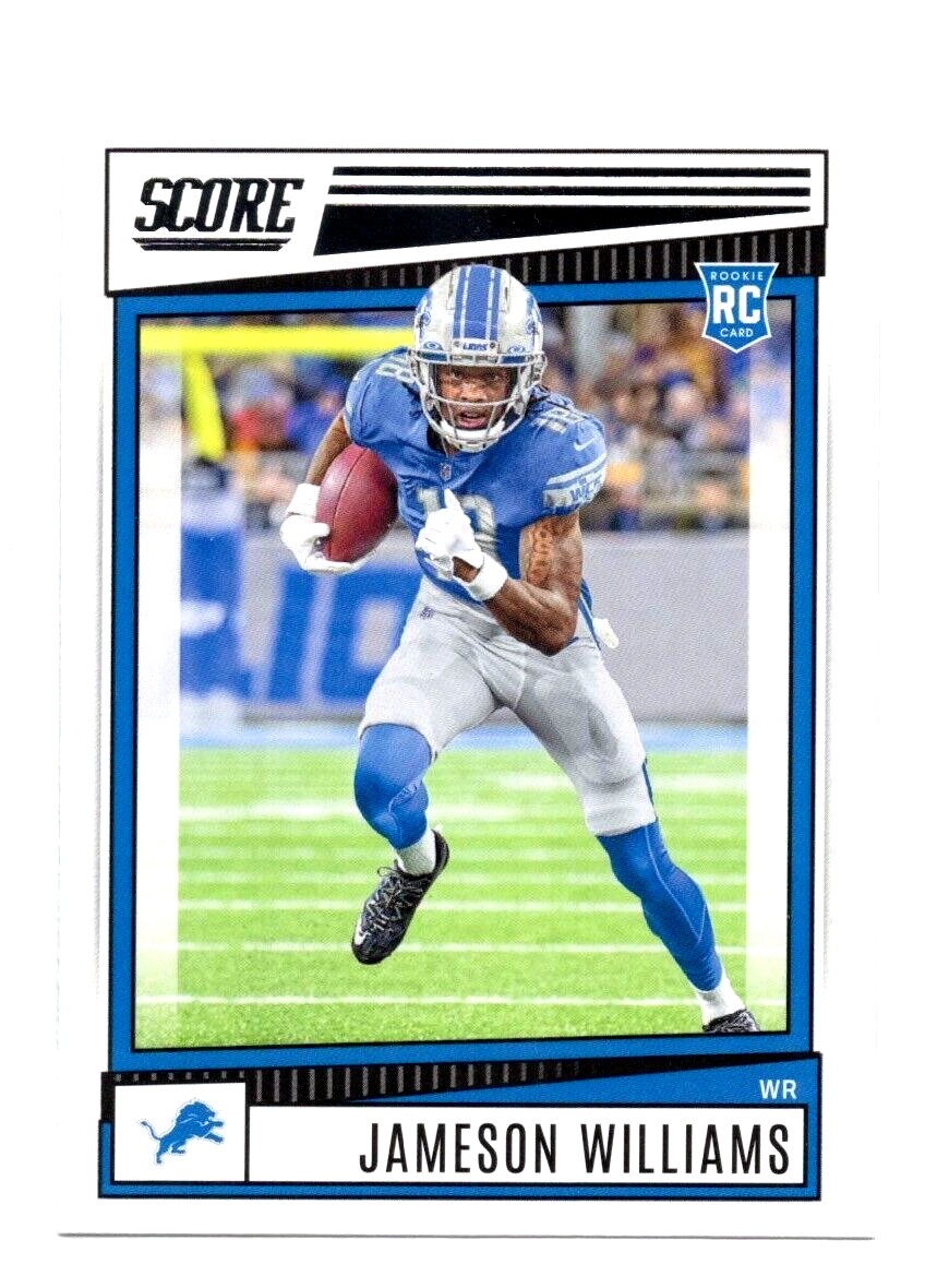 2022 Panini Score #377 Jameson Williams Rookie RC Lions