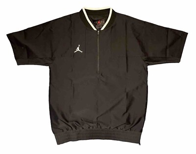 Mens Small S Nike Jordan Team Lightweight Coach Jacket Black 1/2 Zip  CV5858-010