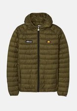 Ellesse Mens Puffer Jacket Lombardy Padded Jacket Khaki