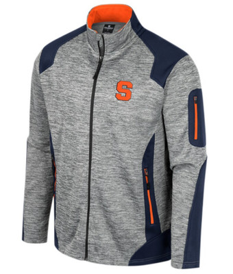 Men's Colosseum Gray Syracuse Orange Color Block Full-Zip Jacket NWT Large