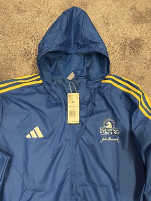 Adidas 2023 Boston Marathon Windbreaker Vol FZ Running Jacket Size