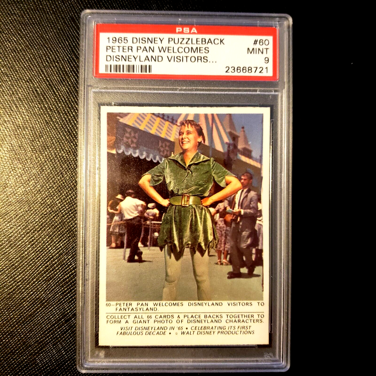 1965 Disney Disneyland Peter Pan Puzzleback Vintage Card #60 PSA 9